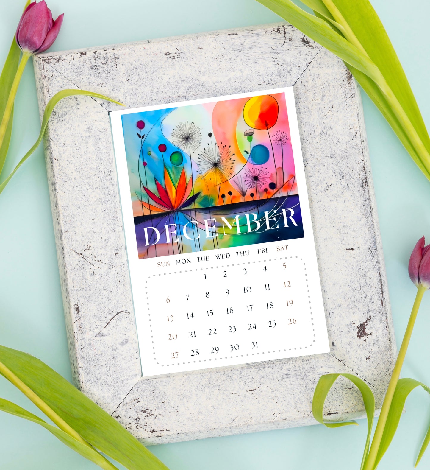 2026 Flower Art Calendar