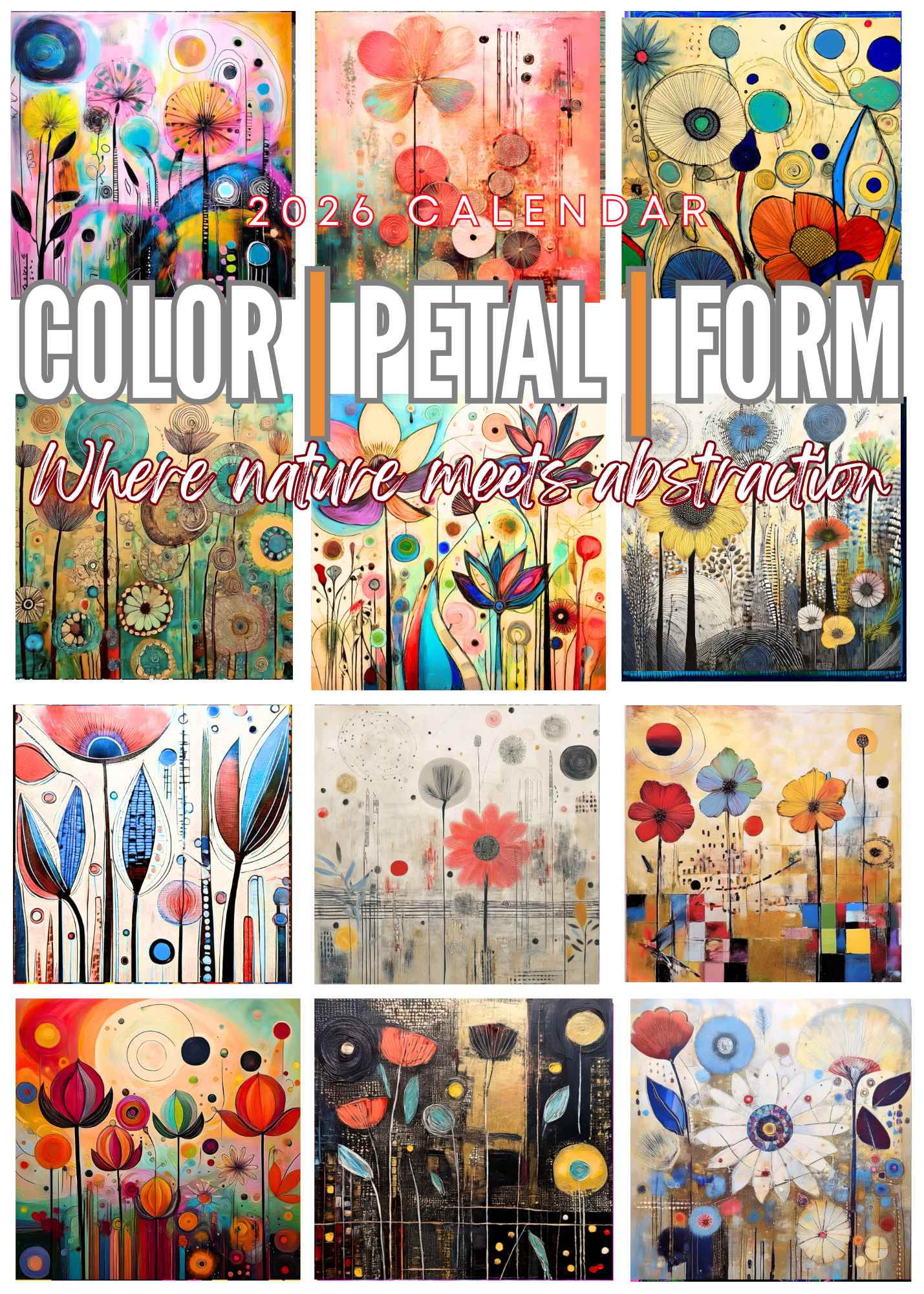 2026 Urban Flowers Art Calendar