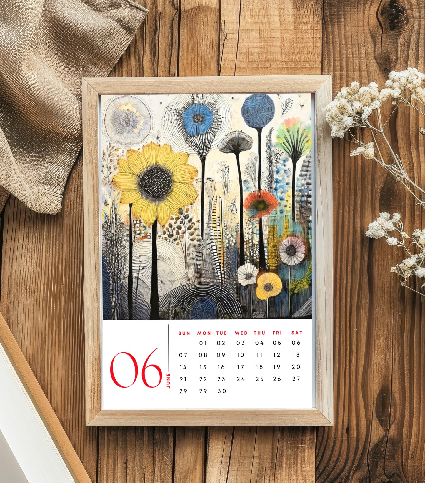 2026 Urban Flowers Art Calendar