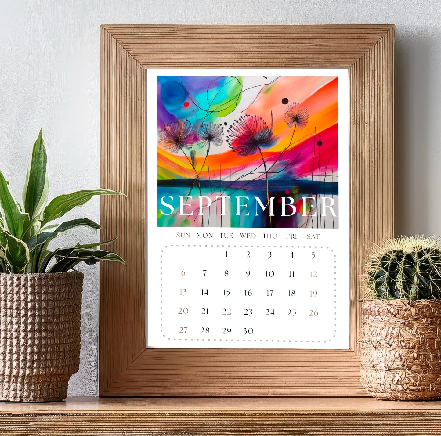 2026 Flower Art Calendar