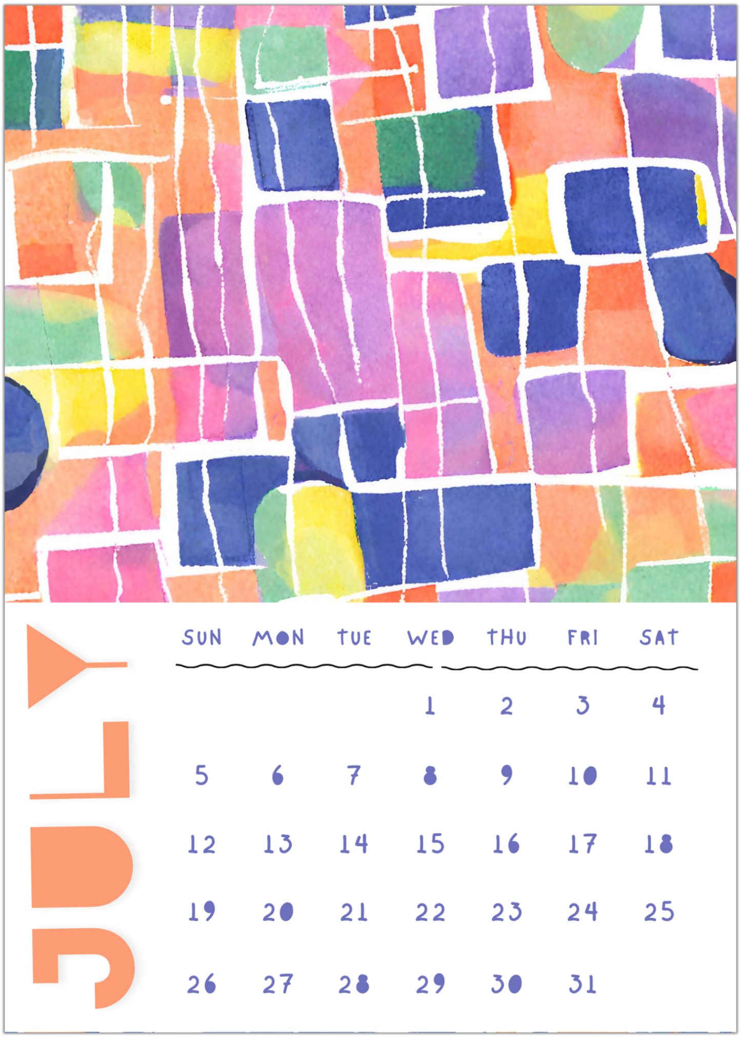 2026 Abstract Art Calendar