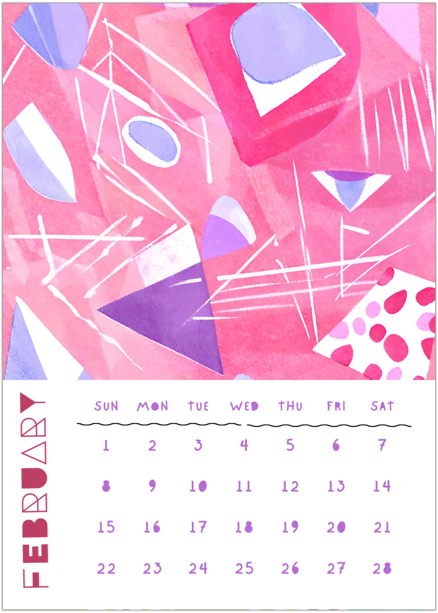 2026 Abstract Art Calendar